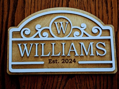 Handcrafted Vintage-Inspired Personalized Name Sign Home Decor - image1